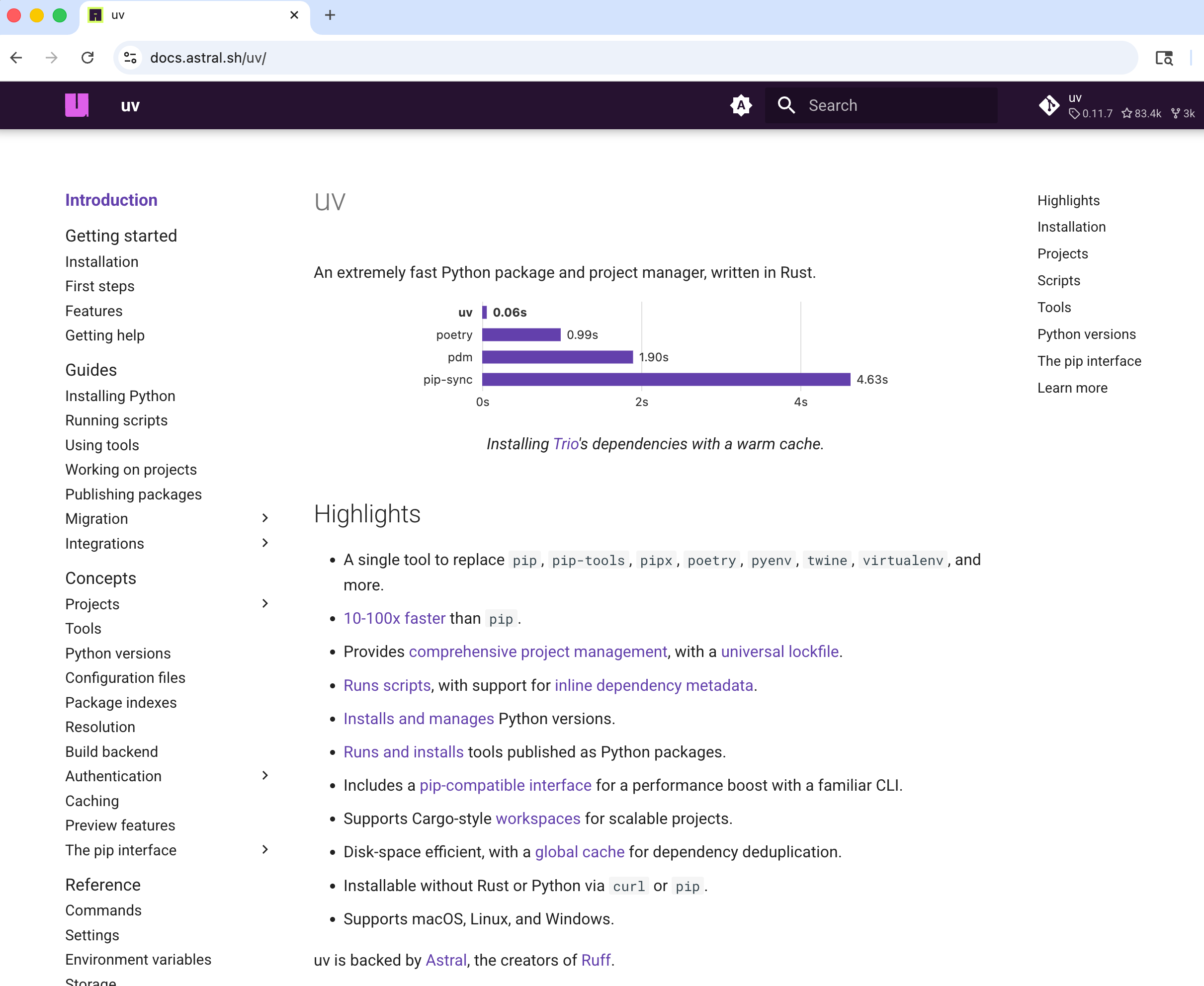 uv page